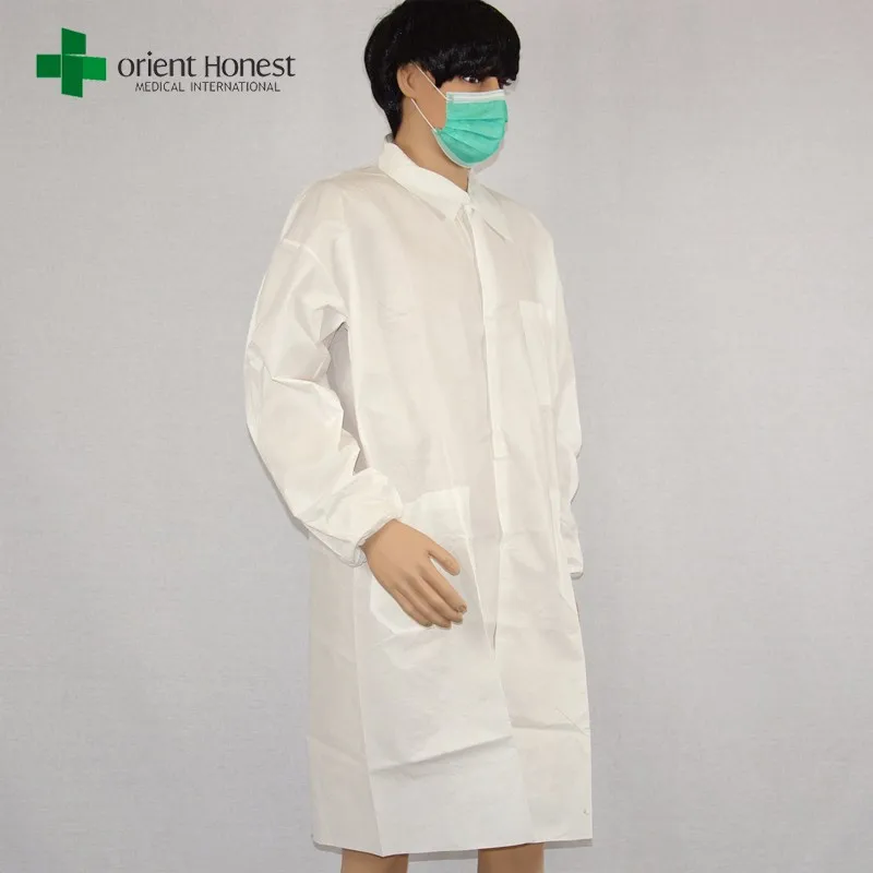 Disposable Microporous Anti Static Acid Resistant Lab Coat For Surgical