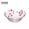 colored glass plates and bowls set,decorative glass fruit bowl set,glass salad bowls and plates set