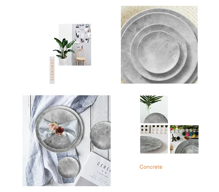 Creative Concrete Design Wedding Charger Plates Home Goods Dinnerware