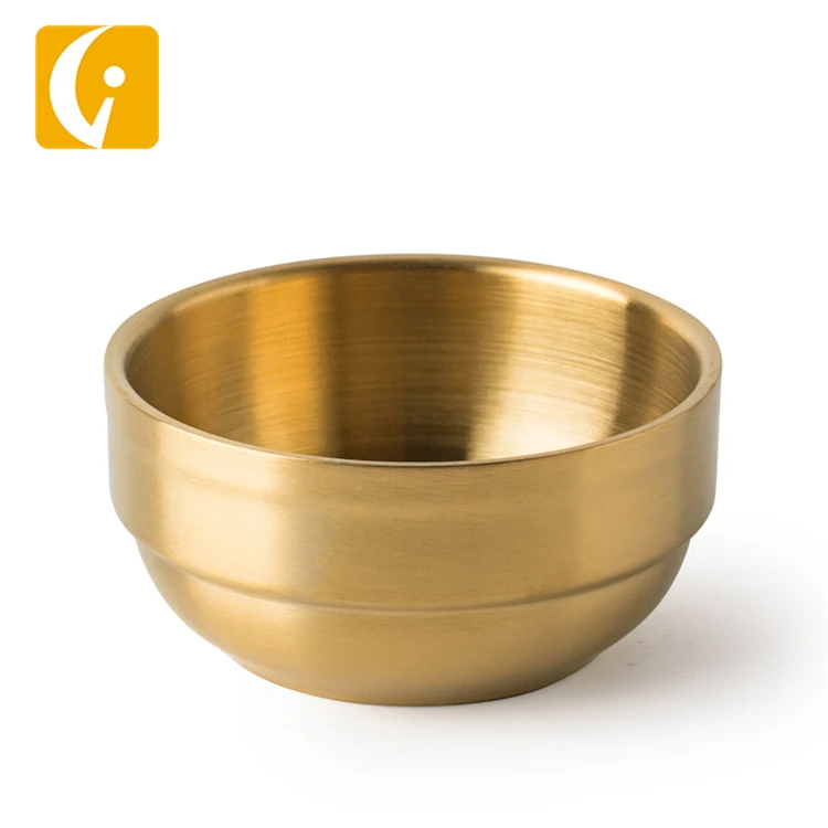 Wine Soup Bowl Stainless Steel Rice With Handle Seasoning colourgold