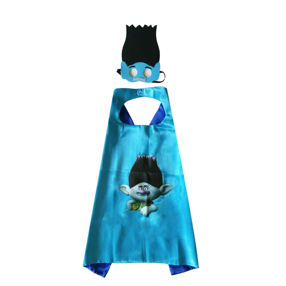 

PoeticExst children carnival costumes Trolls cape and mask, As pic
