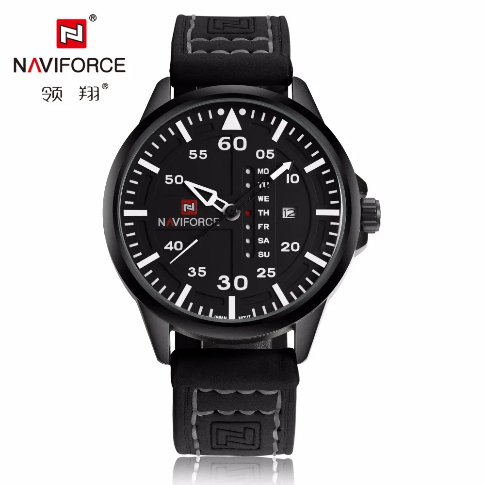 

NAVIFORCE 9074 Men's Quartz Fashion Leather Watch Strap Military Sport Watch Relogio