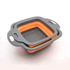 Save space 2 size set silicone collapsible fruit colander