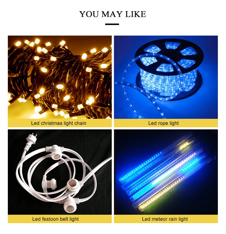 christmas decorative white led light rope