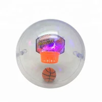 

Wholesale mini plastic game toys led light handheld basketball for children