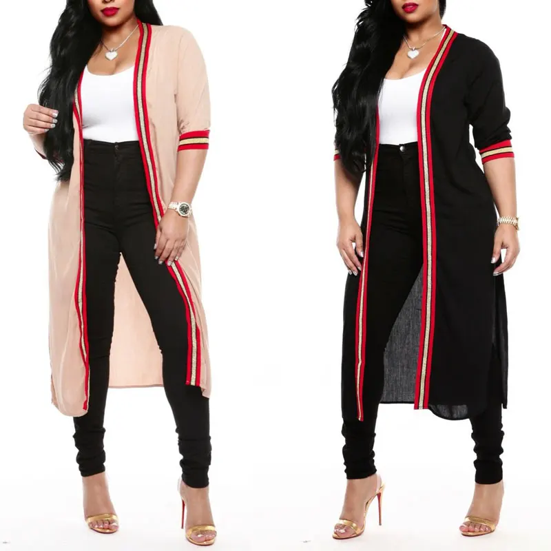 

90115-MX40 simple casual 2 colors long coat women