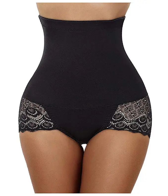 

Women High Waist Butt Panty Slim Waist Trainer Body Shaper Underwear, Red,black ,skin