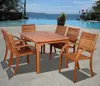 Leisure solid wood material furniture outdoor garden dining table and chair set