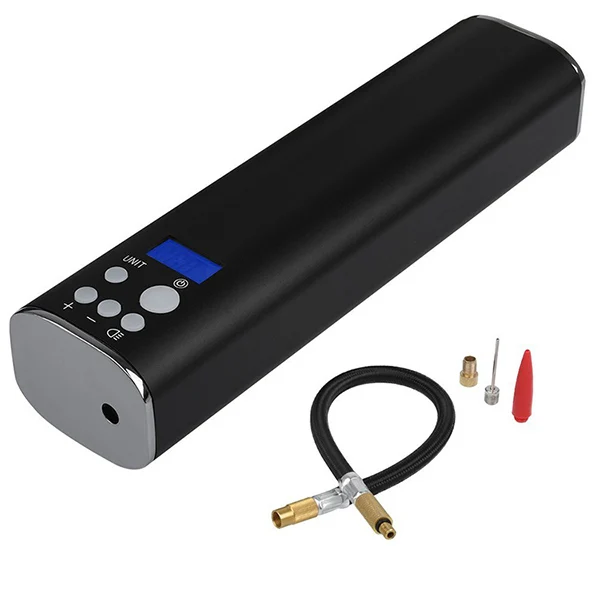 

Mini size battery operated 12v electric football pump with gauge