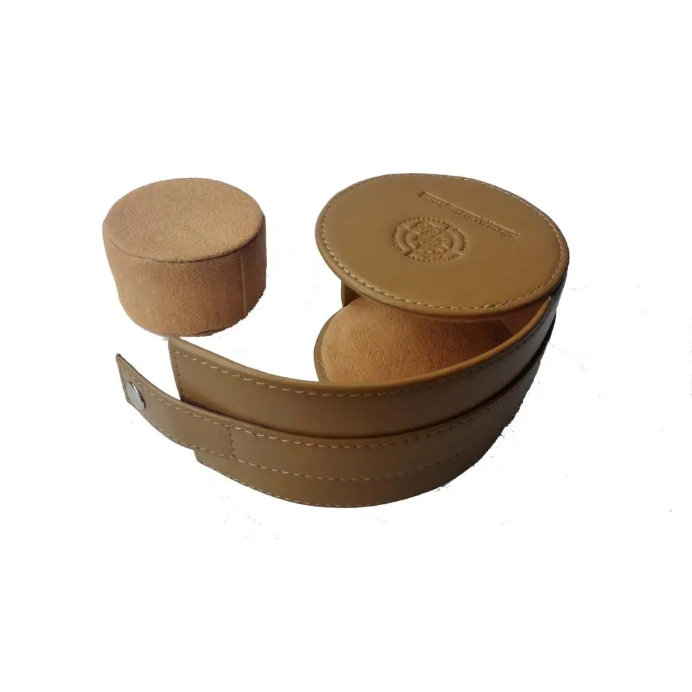 

Brown Full Grain Genuine Leather Single Watch Strap Gift Box Roll Case, Can be customized