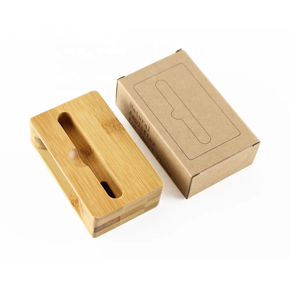 

Bamboo Mini Wood Phone Speaker Holder Natural Wood Phone Sound Speaker