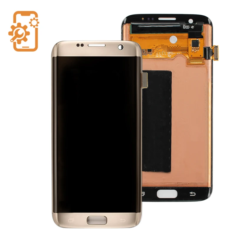 

Digitizer Replacement LCD Display Screen Clone for Samsung Galaxy S7 Edge G935f, Gold/silver/black/blue/pink