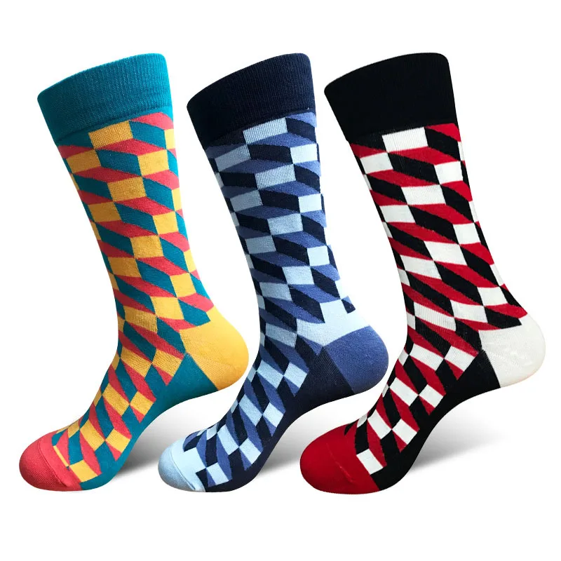 

man block patten custom design socks, N/a