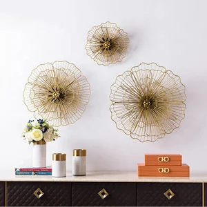 Image of free shipping 3D Metal Wall Art Hanging Set of 3 for Home Decor Accessories Pieces