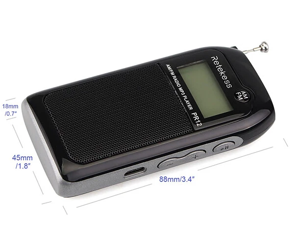 Pocket Fm Am Digital Tuning Retro Radio Receiver Mp3 Player Retekess