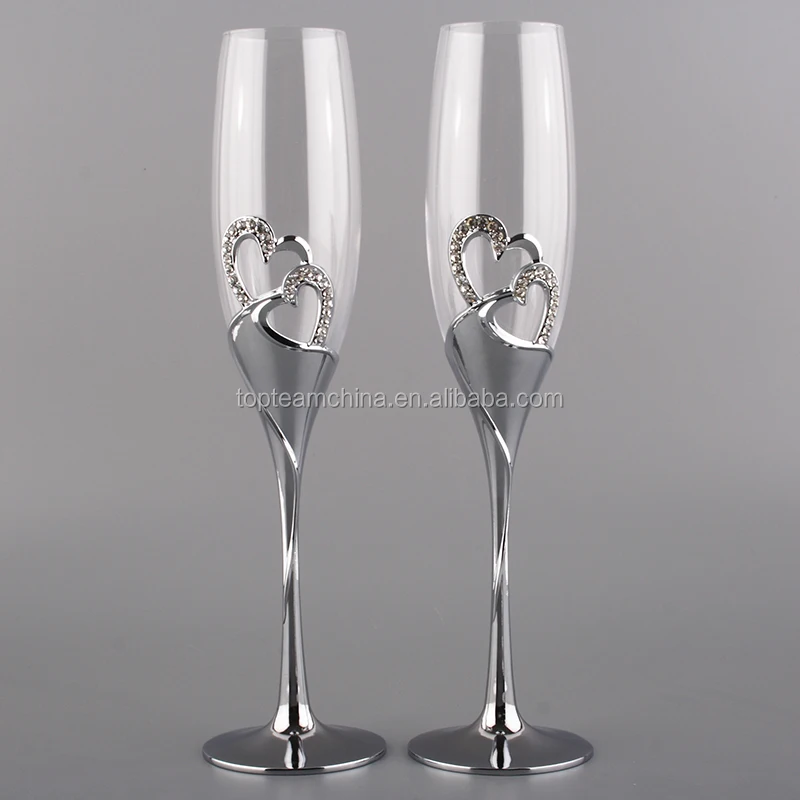 

Stocked,Eco-Friendly Feature and Champagne Flutes,long stem candle holder Glasses Type champange glass with packaging, Clear