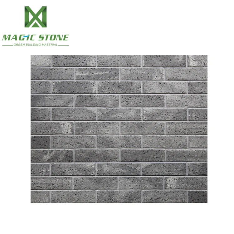 New tech flexible eco gray facing bricks lightweight flexible clay wall tiles