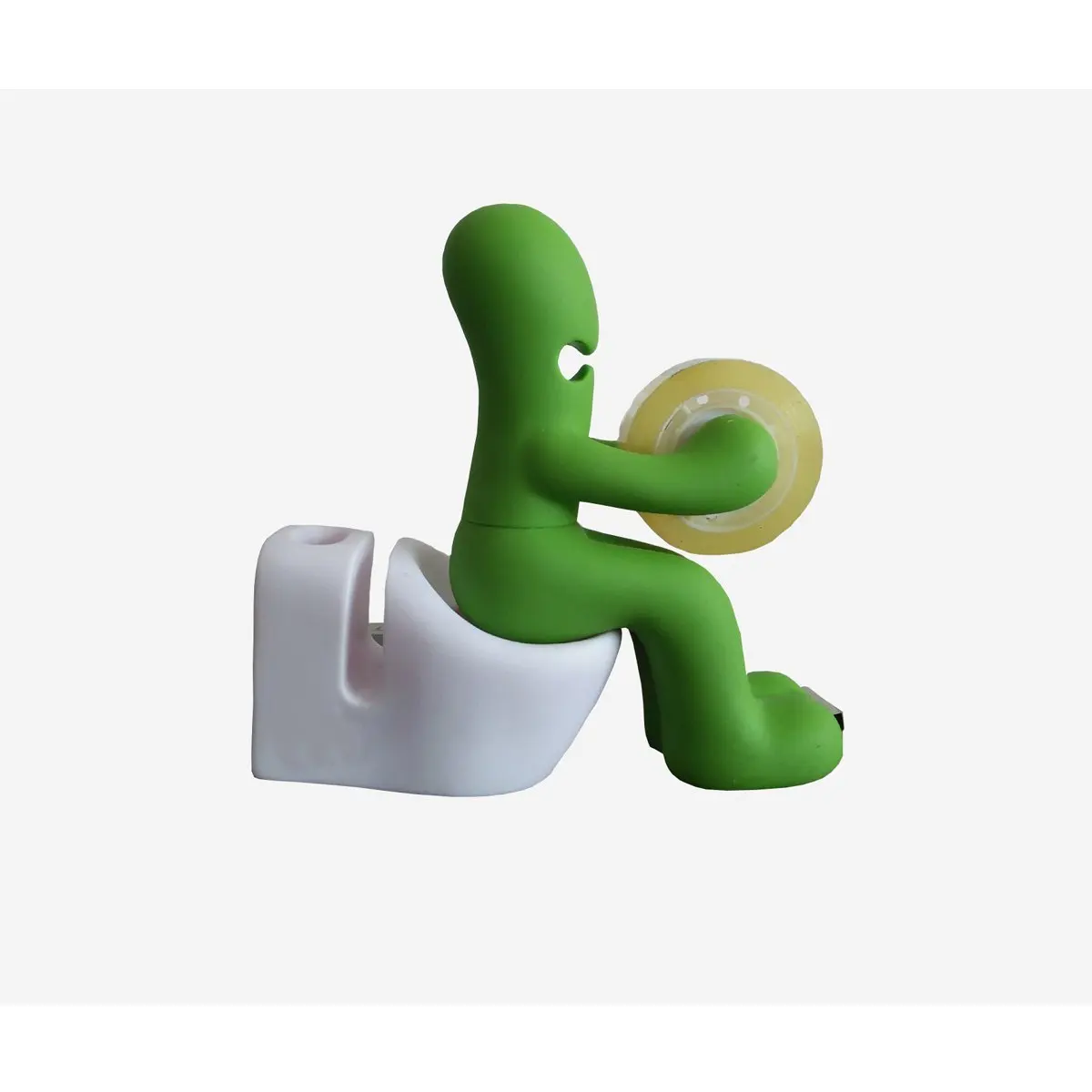 TBW Butt Station Tape Dispenser, Includes Tape Dispenser, Paper Clip Storage, Pen & Memo Holder of Desk Supplies Organized (Green)