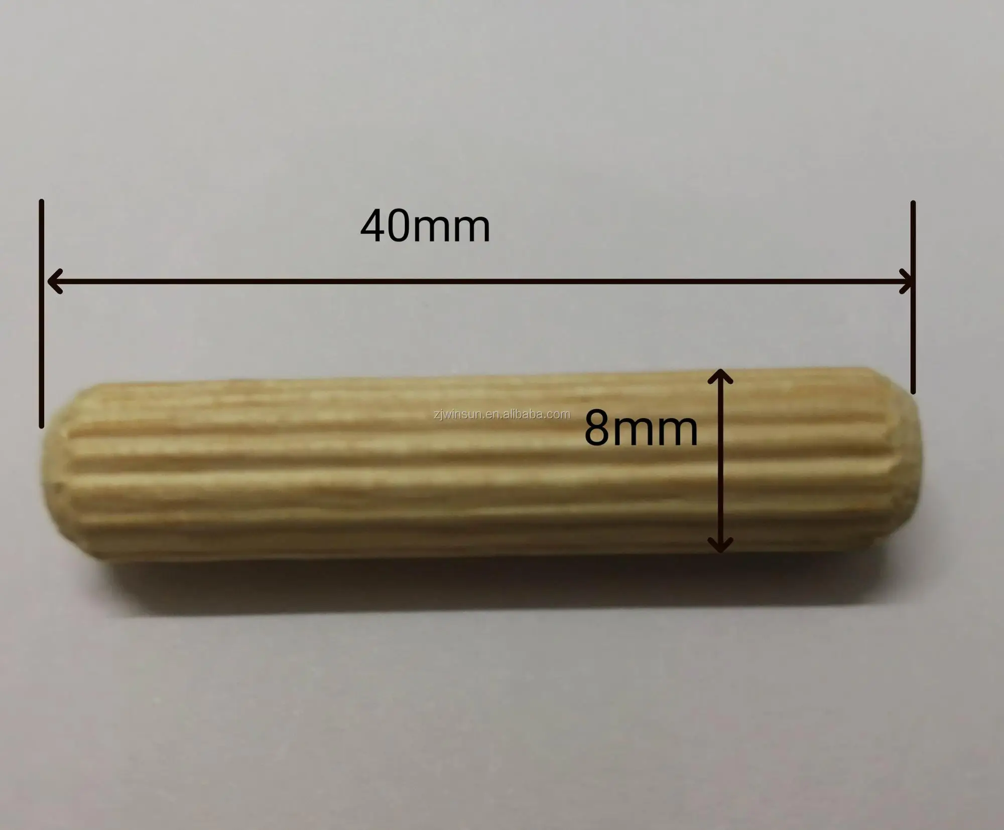 Solid Wood Birch Beech White Oak Maple 8x40mm Straight Grooved Fluted Wooden Dowels And Dowel 