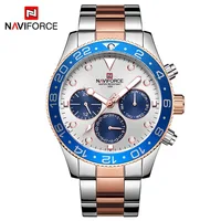 

New Arrival NAVIFORCE 9147 Luxury Chronograph Date Mens Watches Military Sport Male Clock Steel Strap Business Wrist Quartz