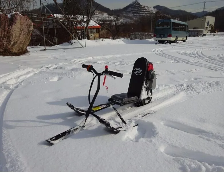 gas powered snow bike