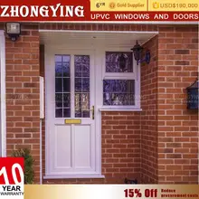 $40 за квадратный Белый upvc Звукоизолированные створки внутренние входной двери офиса прикрепить с стекла, которые открываются