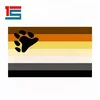 Bear Pride Rainbow Outdoor Flag - Large 3' x 5', Weather-Resistant Polyester