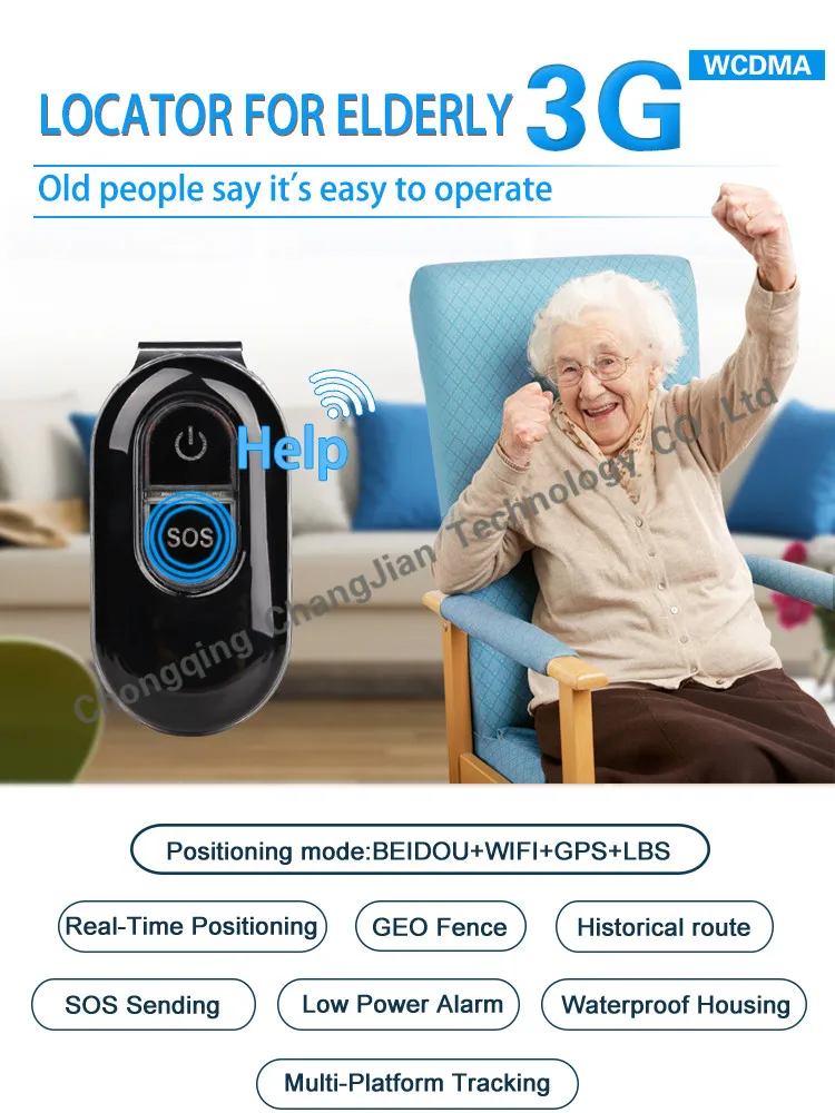 Two Color(white&black) Human Gps Tracking Earrings For Kids With Sos