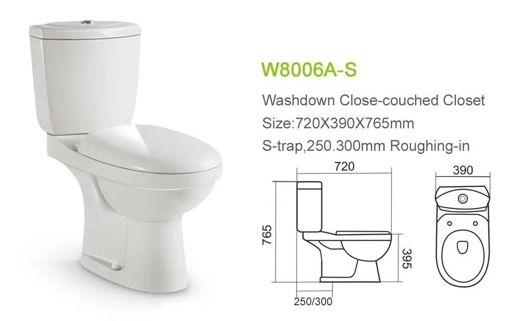 Sanitary Ware Strap 250mm Two Piece Washdown Kuwait Cheap Wc Toilet