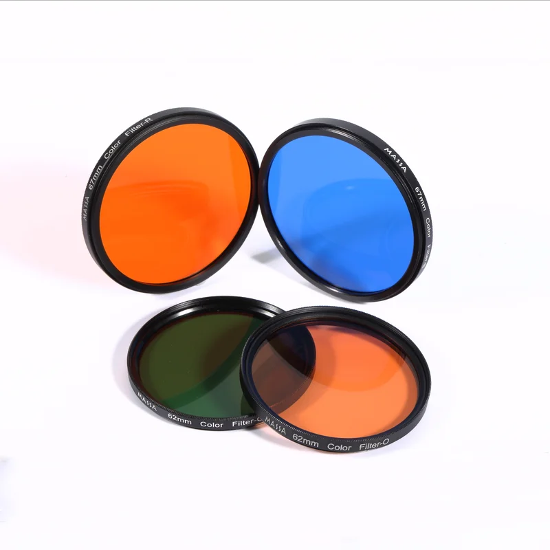 

Massa 58mm Camera Full Green Blue Yellow Green Orange Red color Lens Filter, Green/red/orange /yelow/ blue