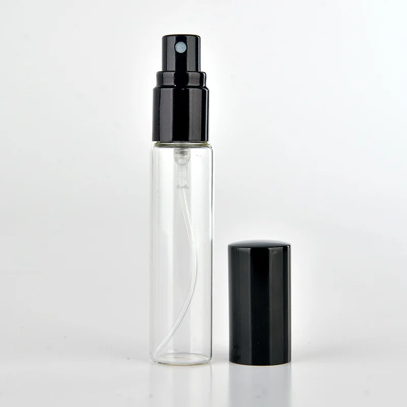 

10ml aluminum cover spray perfume cosmetic glass bottle