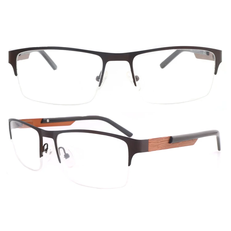 

2021 New Model Half Rim And Easy Fold Metal Optical Eyeglasses Frame For Adult