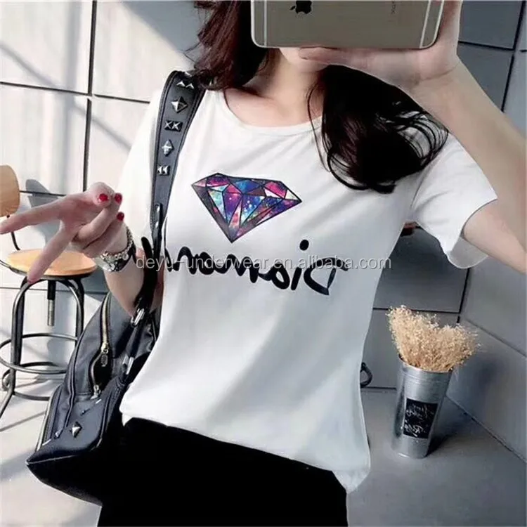 

1 Dollars GDZW791 White Color Lovely Prints For shirts for women blouses