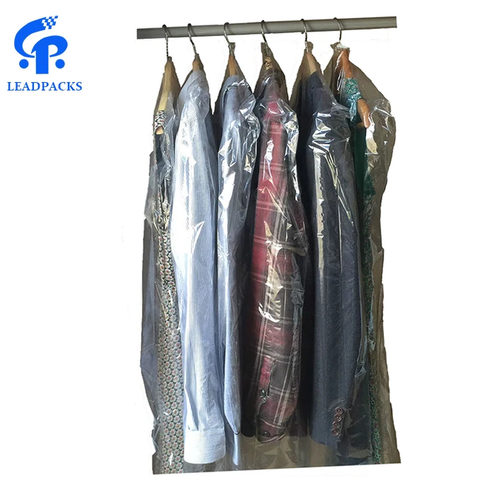 High Quality Suit Dust Hanging Laundry Dry Cleaning Clear Plastic Garment Cover