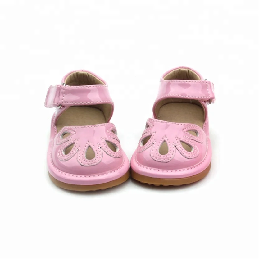 可爱的粉红色批发吱吱鞋橡胶唯一婴儿鞋女孩凉鞋婴儿鞋女孩