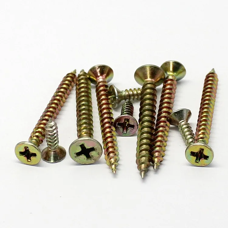 
M3.5 M4 M5 Color Zinc Coarse Thread Chipboard or Particleboard Needle Point Screws 