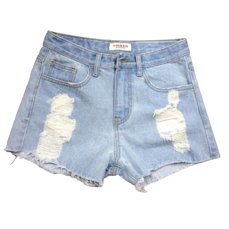 light blue jeans shorts