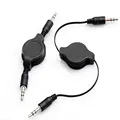1 Pcs Mini 3 5mm Jack Male to Male Car Phone Audio Flexible Extension Cable Retractable