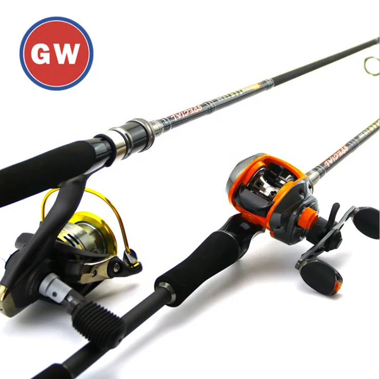 

GW High quality spinning casting Surf Carbon fiber lure fishing rod and reel set, N/a