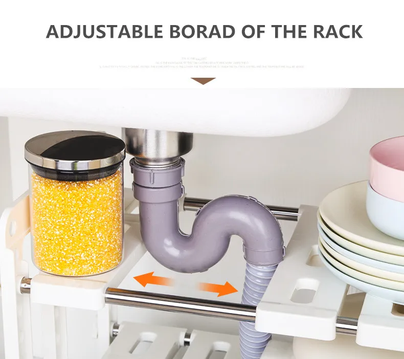 HAIXIN Multi-functional Plastic folding Storage plate dish shelf kitchen Organizer detachable gear