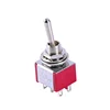 6mm Red 5A DPDT 6Pin ON OFF ON Latching 3 Position 12V Toggle Switch For Toys