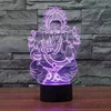 3d Base India Elephant God Ganesh Small Night Lamp