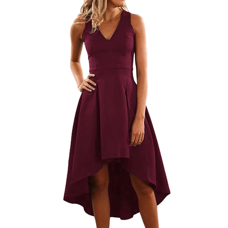 

APHACATOP New style summer red sleeveless sexy party dresses for women