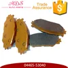 Chinese factory Japanese car spare parts brake pads production for LEXUS IS/LEXUS GSE/LEXUS GS 04465-53040