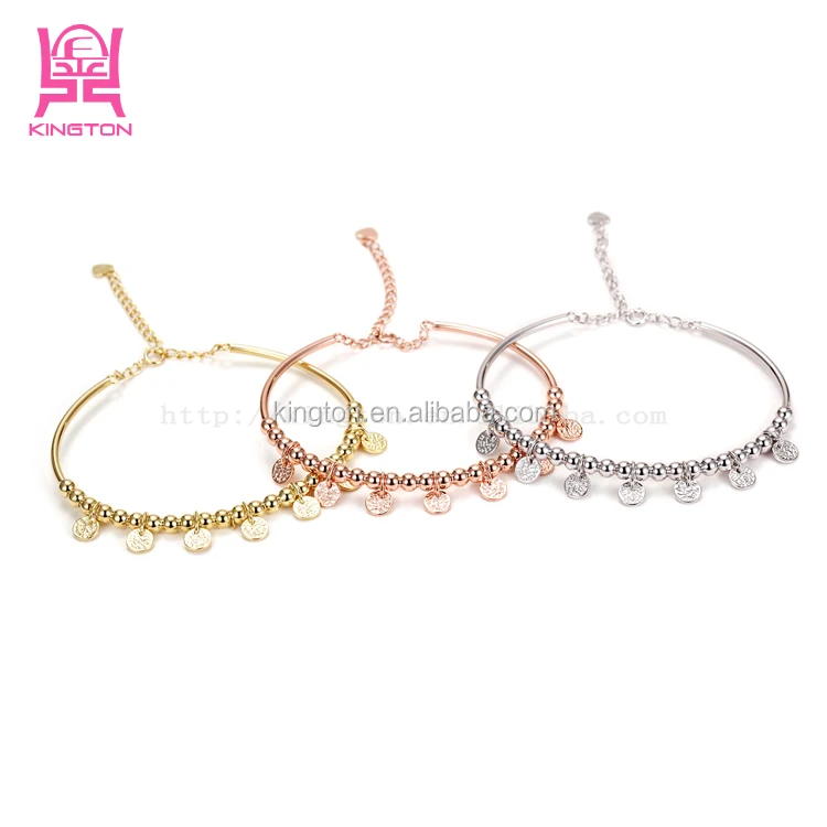 

gold plated sterling silver ball beads bracelets for girls