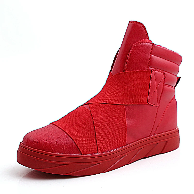 red bottom men boots