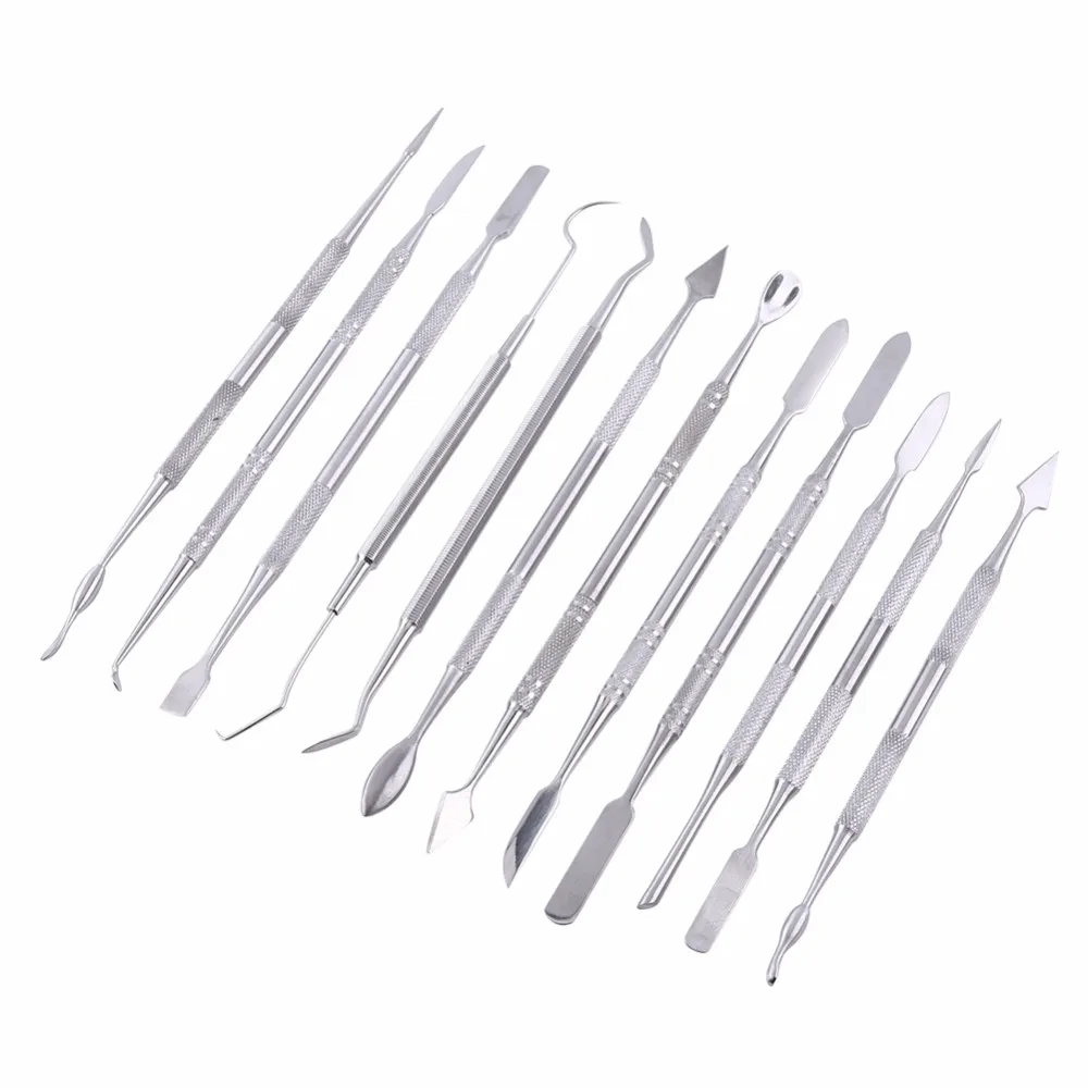 

Free Ship 12-Piece Steel Double-Sided Wax Carvers Tool Set Carving Knife Clay Pottery Sculpture Jewelry Making Tools