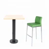 Easy Installment Easy Maintenance Black Powder Coated Metal Iron Indoor Cafe Table With Multi-Purpose Use