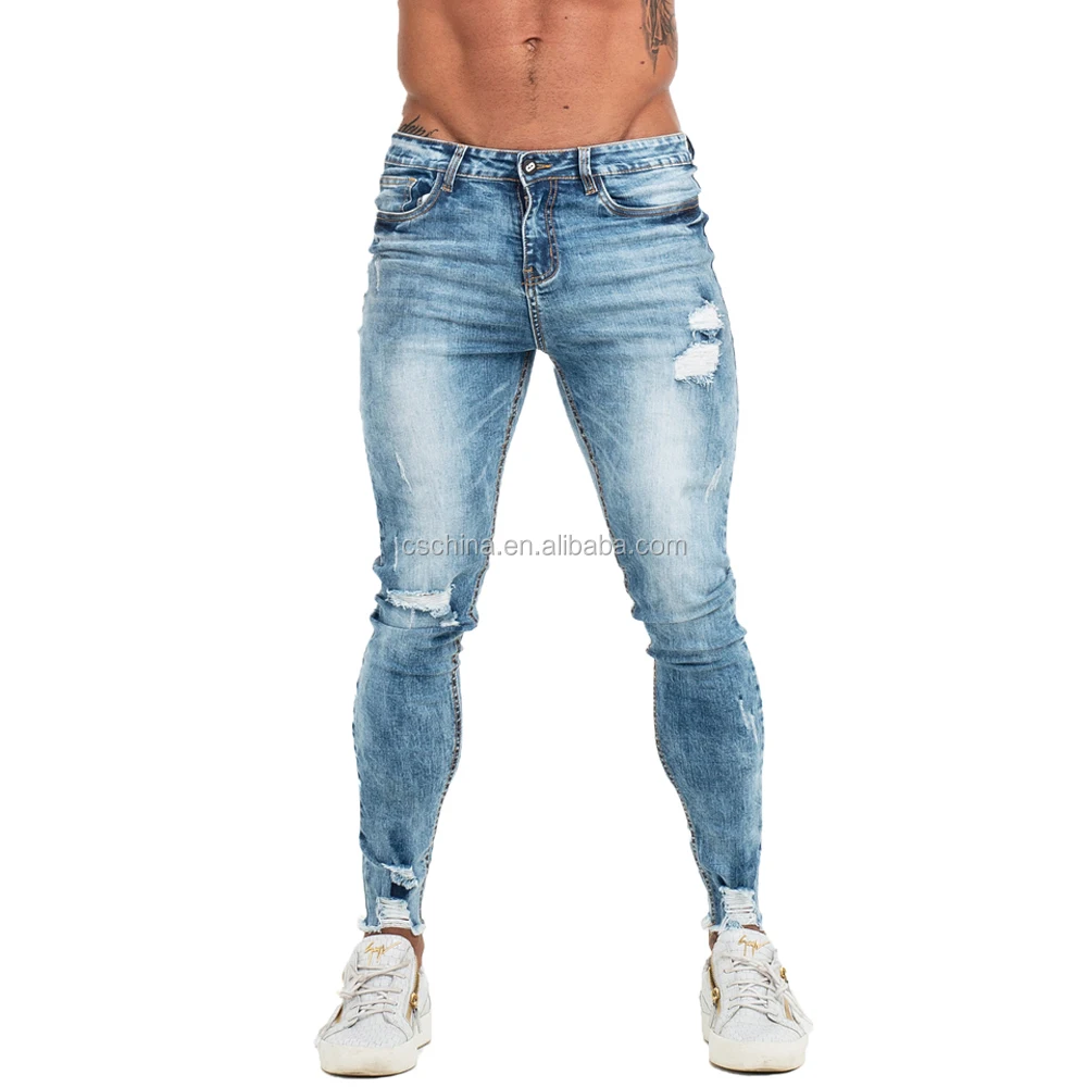 skinny jeans men light blue