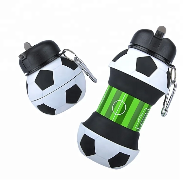 

Popular Kids Sport Soccer Drink Foldable Water Bottle BPA Free, Any color color is accepted